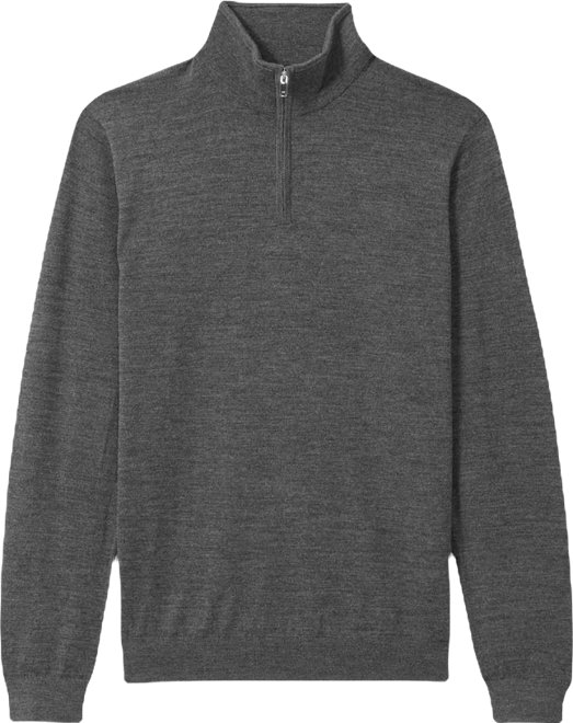 Men's Merino Wool Half-Zip Funnel Neck Sweater
