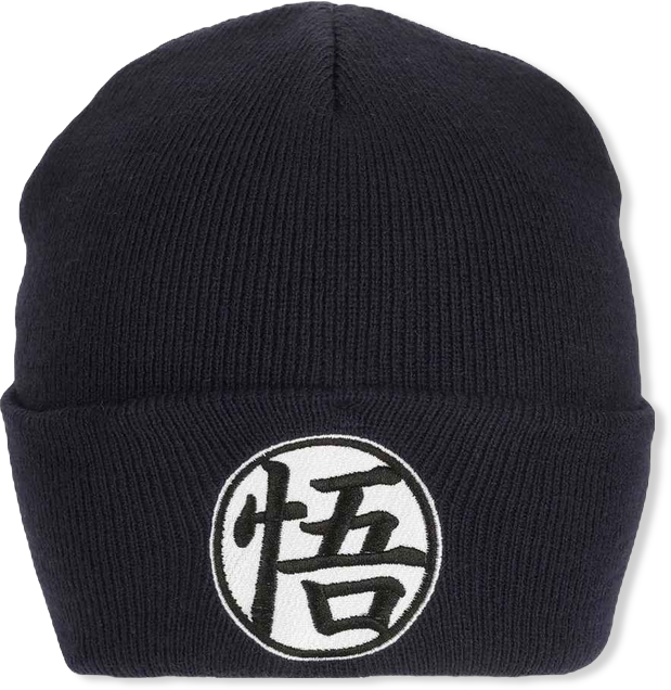 Men's Goku Symbol Embroidery On Acrylic Knit Standard Cuff Beanie