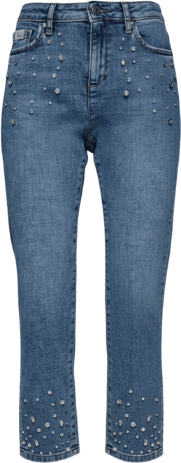 Women's Embellished Mid Rise Ankle Jeans