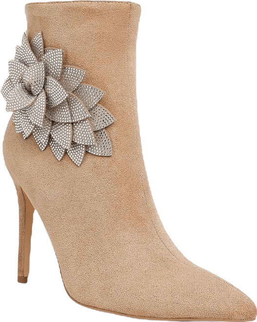 Yarrow Rhinestones Petal Detail Boots