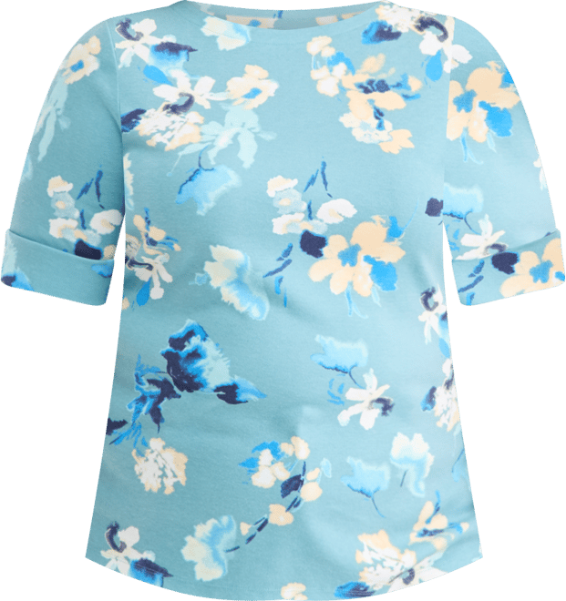 Plus Size Boat-Neck Cuffed-Sleeve Top, Macy's Exclusive