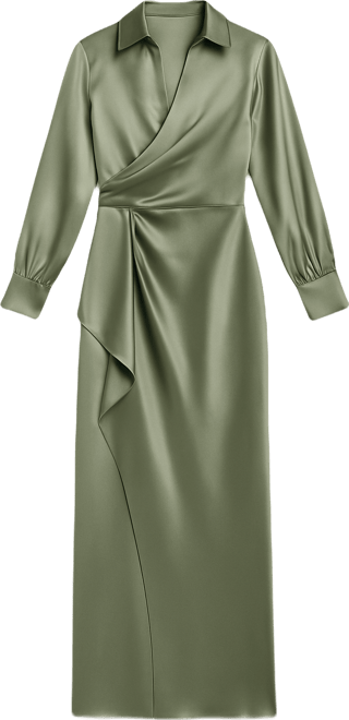 Petite Long Sleeve Shirt Dress