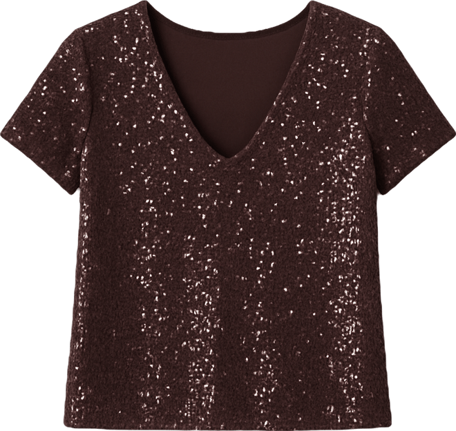 Women's Textured V-Neck Top