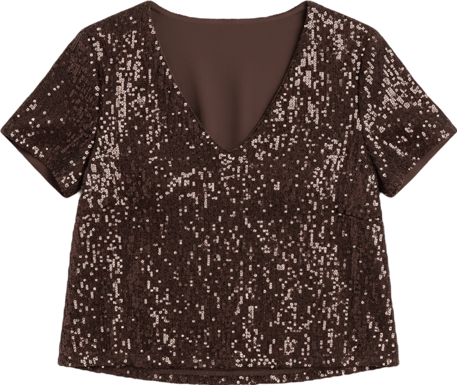 Women's Textured V-Neck Top