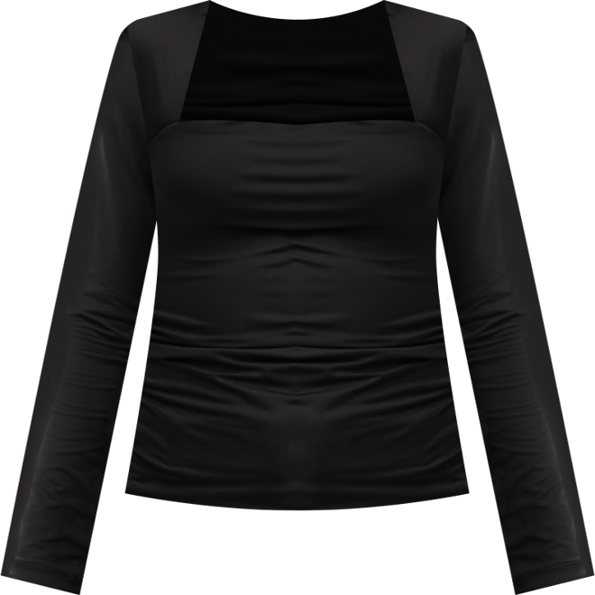 Women's Square-Neck Ruched Knit Top, Macy's Exclusive