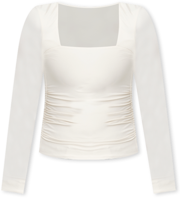 Women's Square-Neck Ruched Knit Top, Macy's Exclusive