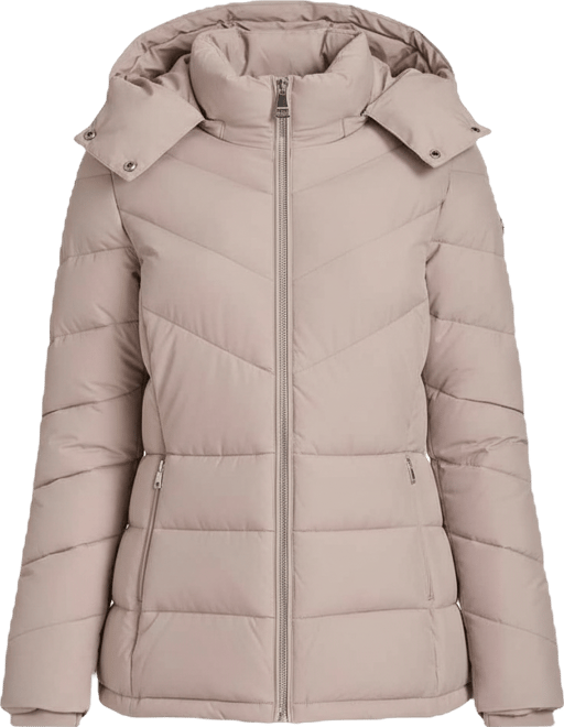 Women's Short Zip Front Puffer Jacket