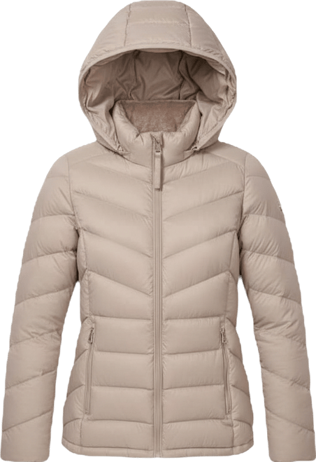 Women's Short Faux Fur Collar Puffer Jacket