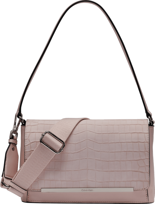 Macy's Alia Croc Magnetic Snap Shoulder Bag