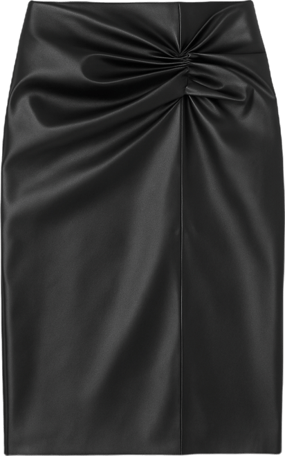 Women's Petra Faux Leather Midi Skirt