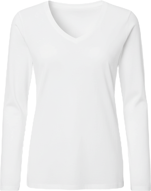 Women's Supima Cotton Long Sleeve V-Neck T-Shirt