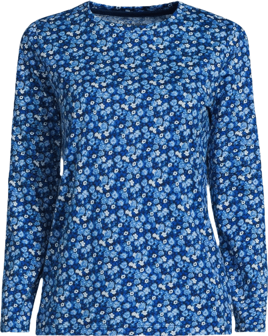 Women's Supima Cotton Relaxed Long Sleeve Crew Neck T-Shirt