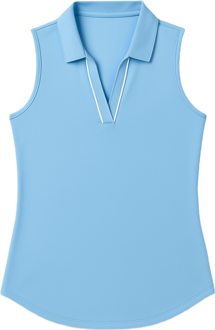 Cloudspun Piped Womens Sleeveless Golf Polo