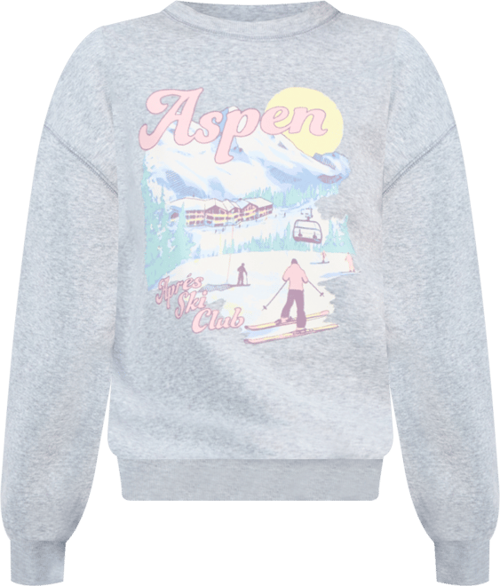 Juniors' Aspen Graphic-Print Sweatshirt