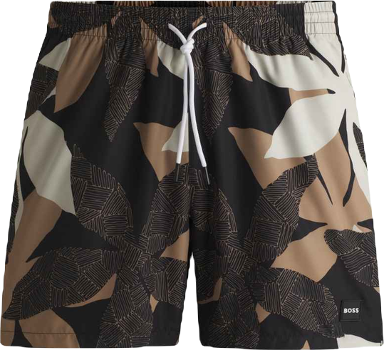 Boss by  Men's Printed Quick-Drying Swim Shorts