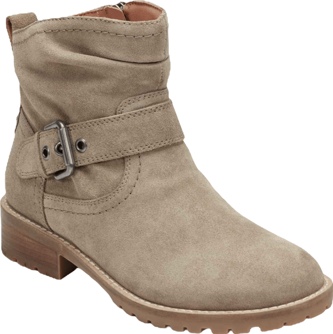 Women's Thrill Buckle Strap Ruched Booties