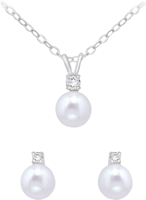 Sterling Silver Earrings and Necklace Set, Macy's Exclusive