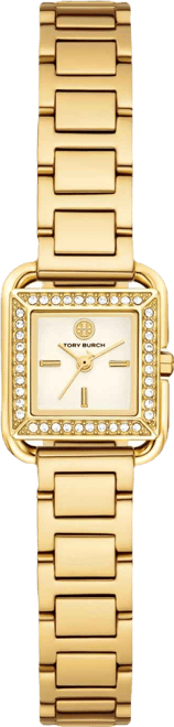 Women's The Kira Square Small Quartz Three-Hand Gold Stainless Steel, 19mm