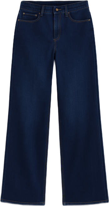 Petite Teresa Wide Leg Contoured Seam Jeans