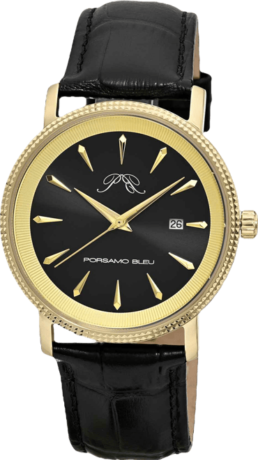 Men's Veritas 2 Genuine Leather Band Watch 1362EVEL