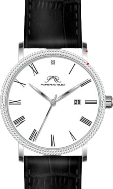 Men's Veritas 1 Genuine Leather Band Watch 1361AVEL