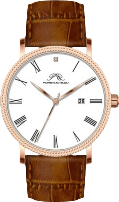 Men's Veritas 1 Genuine Leather Band Watch 1361EVEL