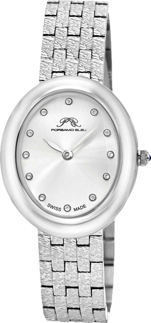 Women's Angelica Watch with Sunray Dial, Topaz Gemstones and Stainless Steel Bracelet 1343AANS