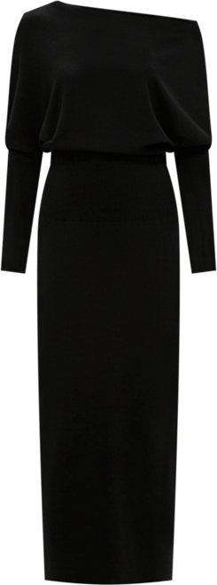 janese off shoulder midi dress SIMKHAI Janese Off Shoulder Midi Dress | Black | Size S