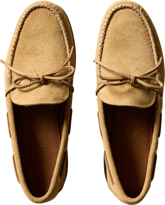 Quoddy X Faherty Men's Canoe Shoe - Khaki Suede | Faherty Brand
