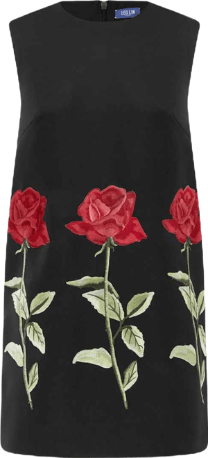 Leo Lin Women's Yvonne Embroidered Mini Dress - Black - Size 14 AUS/ 10 US - Ebony