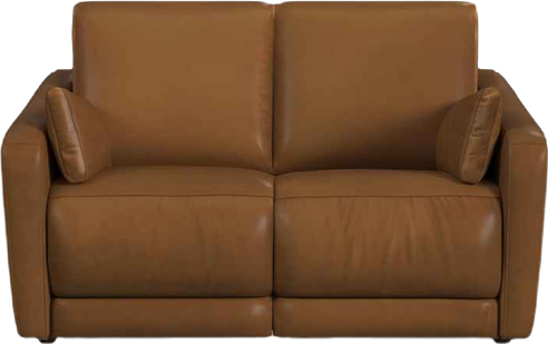 62" Leather Brinley Inclining Loveseat