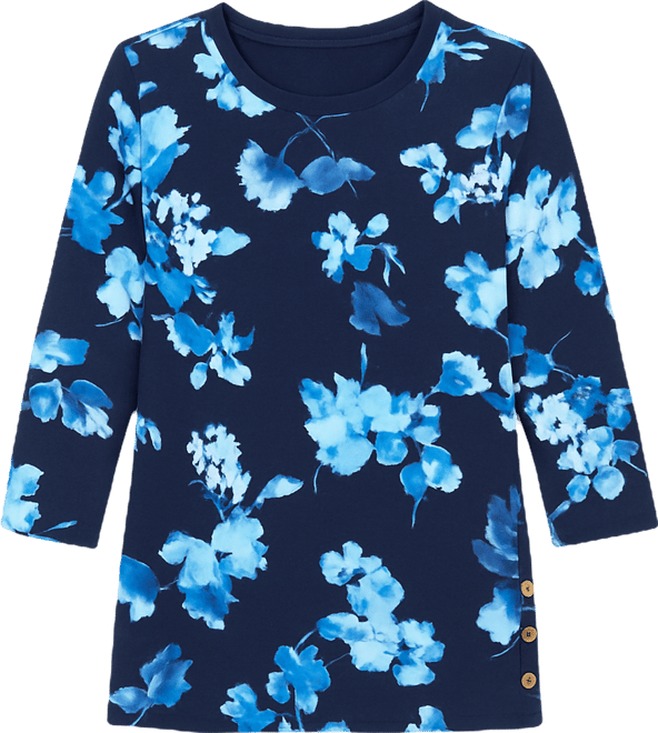 Women's Printed Button-Trim Tunic Top, Macy's Exclusive