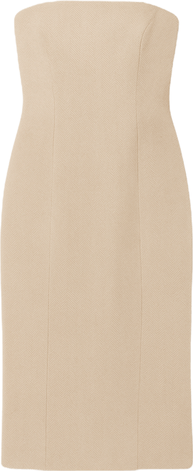 Women's Fitted Strapless Midi Dress