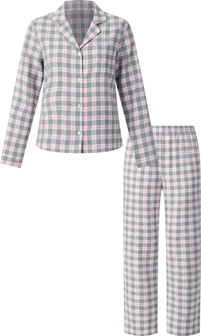 Women's Notch Collar and long pant Pajama set
