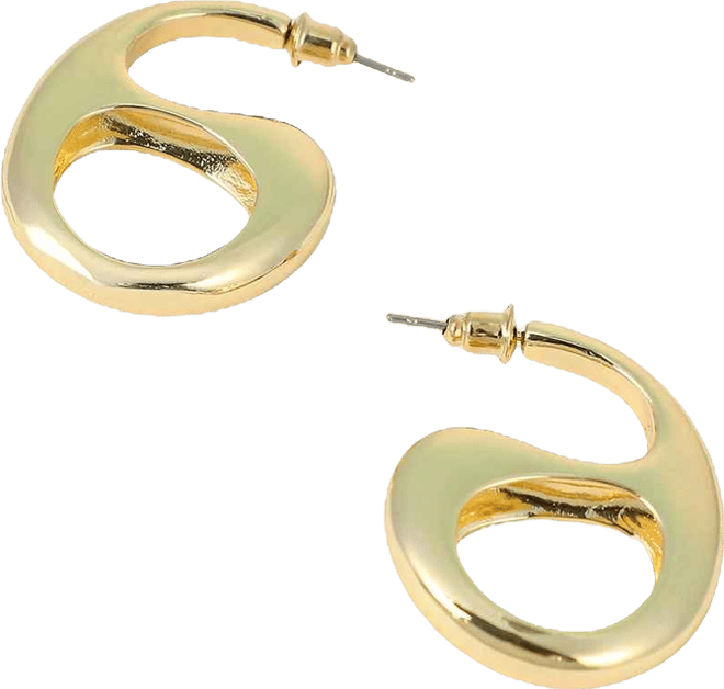 Women's The Mid-Gloss Bolt Hoop Earrings