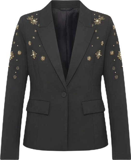 Women's Crystal Embellished Tuxedo Jacket