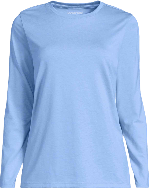 Relaxed Supima Cotton Long Sleeve Crew Neck T-Shirt, Regular & Petite