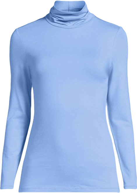 Women's Lightweight Jersey Skimming Long Sleeve Turtleneck