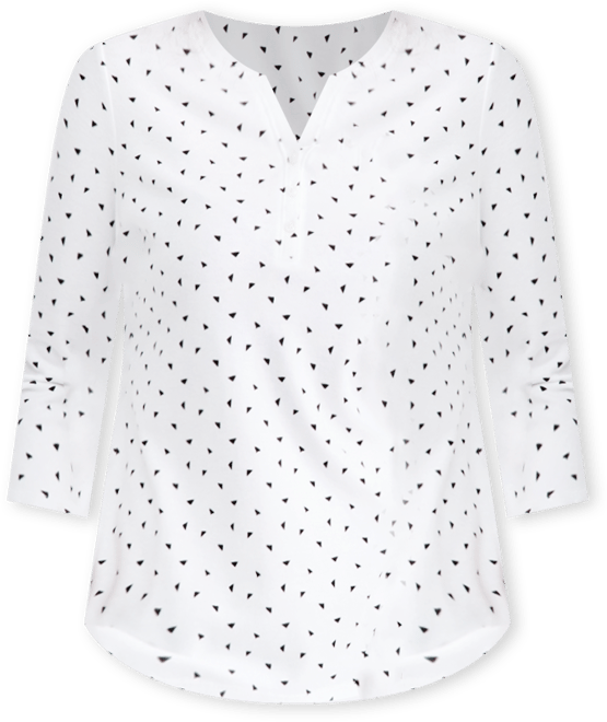 Women's Printed 3/4-Sleeve Henley Top, Macy's Exclusive