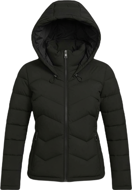 Women's Short Zip-Up Hooded Puffer Jacket