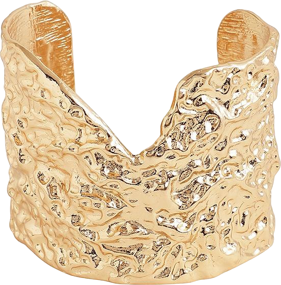 Women's Green Dented Cuff Bracelet