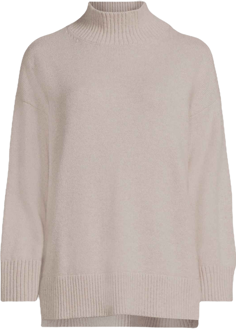 Women's Cozy Lofty Split Hem Turtleneck Sweater