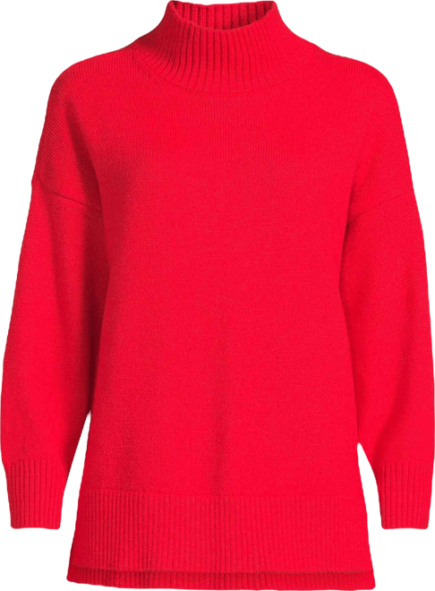Women's Cozy Lofty Split Hem Turtleneck Sweater