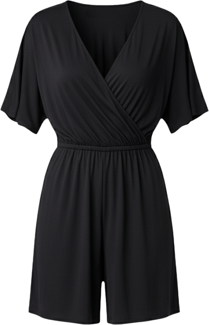 Women's Flutter Sleeve Surplice Romper