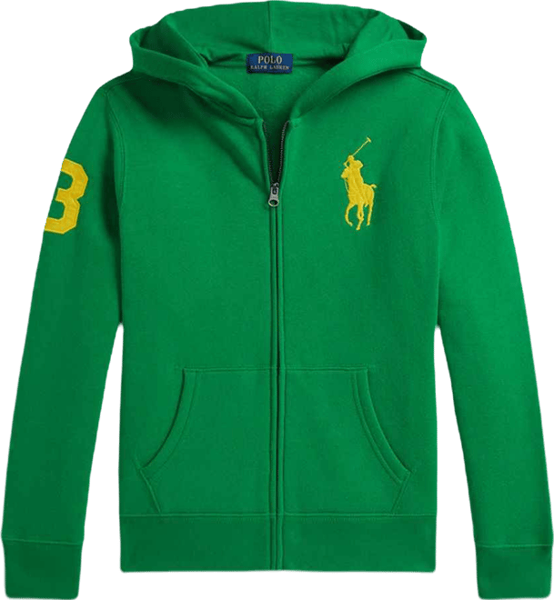 Ralph Lauren Boys' Big Pony Fleece Full Zip Hoodie & Jogger Pants