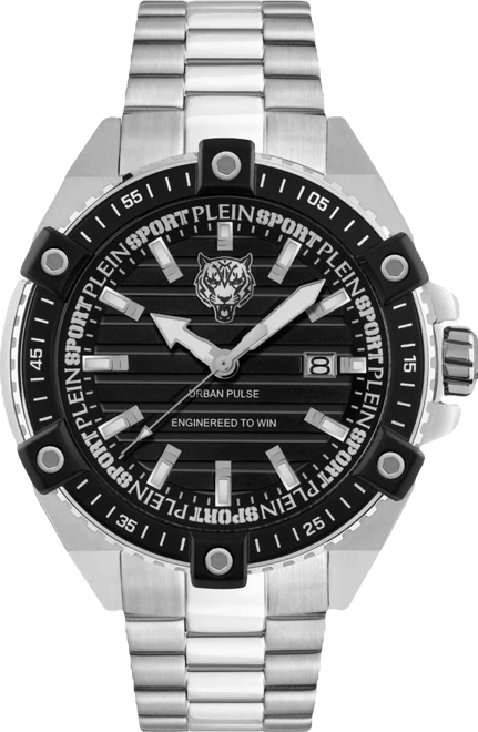 Mens Urban Pulse 3 Hand Date Quartz Stainless steel Bracelet 47MM