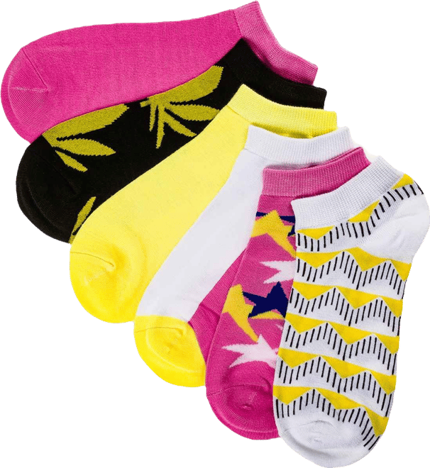 Women's Zippy Flaxen Ankle Socks 6 Pack