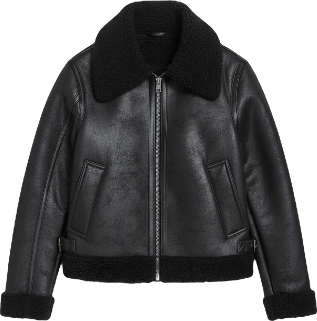 Women's Faux Shearling Aviator Jacket