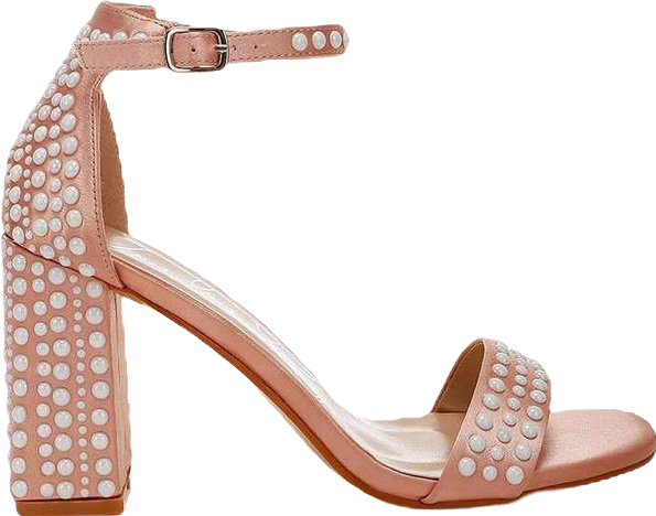 Klebba Pearls Embellished Satin Sandals Women