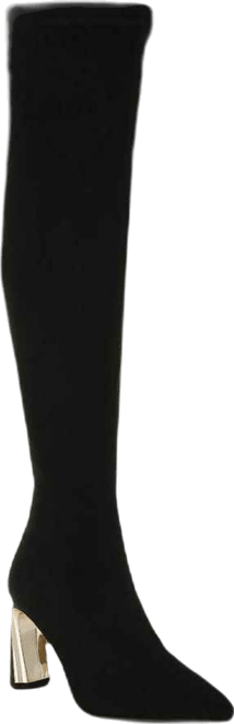 Star Gazer Slim Block Heel Long Boots